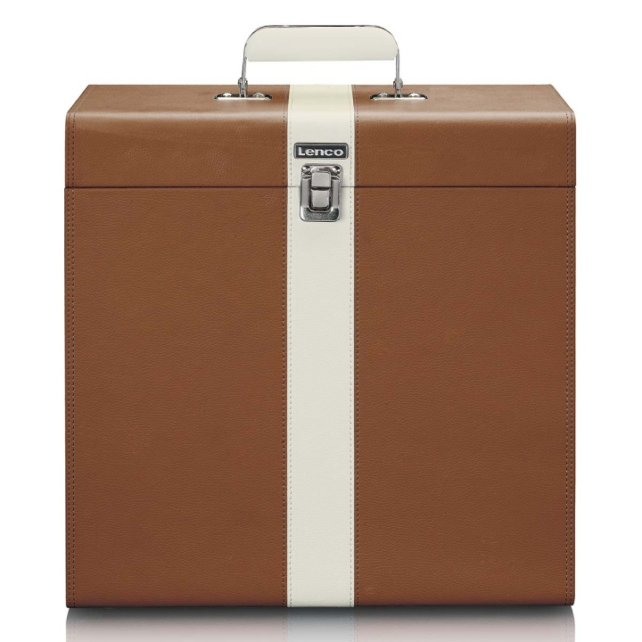 Lenco Carrying suitcase for max. 30 records Brown / White in the group HOME ELECTRONICS / Storage media / CD/DVD/BD-Discs / CD/DVD storage at TP E-commerce Nordic AB (D32428)