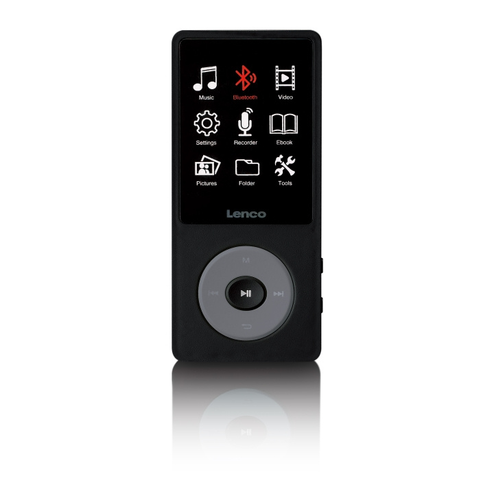 Lenco MP3/MP4 player with Bluetooth® and 8 GB internal memory Black in the group HOME ELECTRONICS / Audio & Picture / Home cinema, Hifi & Portable / Portable audio players / MP3-players at TP E-commerce Nordic AB (D32442)