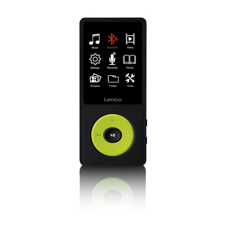 Lenco MP3/MP4 player with Bluetooth® and 8 GB internal memory Green in the group HOME ELECTRONICS / Audio & Picture / Home cinema, Hifi & Portable / Portable audio players / MP3-players at TP E-commerce Nordic AB (D32444)