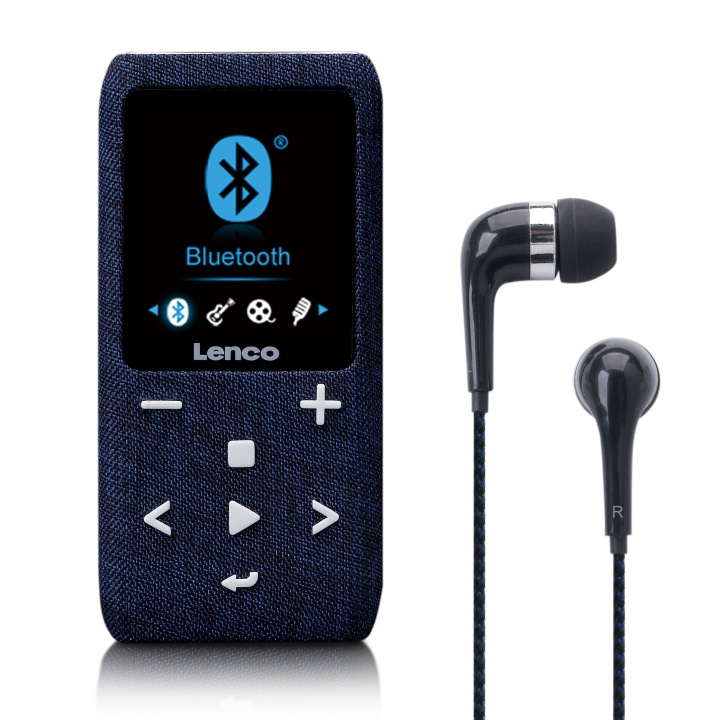 Lenco MP3/MP4 Player with Bluetooth® 8 GB Micro SD Card Blue in the group HOME ELECTRONICS / Audio & Picture / Home cinema, Hifi & Portable / Portable audio players / MP3-players at TP E-commerce Nordic AB (D32445)