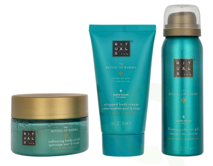 Rituals Karma Trial Set 245 ml Foaming Shower Gel 50ml/Body Scrub 125g/Body Cream 70ml in the group BEAUTY & HEALTH / Gift sets / Gift sets for her at TP E-commerce Nordic AB (D32607)