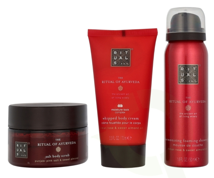 Rituals Ayurveda Trial Set 245 ml Foaming Shower Gel 50ml/Body Scrub 125g/Body Cream 70ml in the group BEAUTY & HEALTH / Gift sets / Gift sets for her at TP E-commerce Nordic AB (D32609)