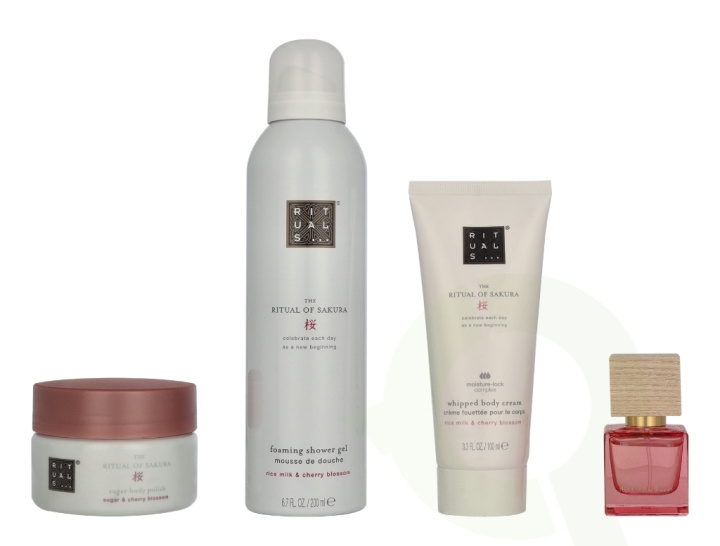 Rituals Sakura Medium Giftset 2025 440 ml Body Cream 100ml/Body Scrub 125g/Foaming Shower Gel 200ml/Travel - Rêve de Hanami 15ml in the group BEAUTY & HEALTH / Gift sets / Gift sets for her at TP E-commerce Nordic AB (D32637)
