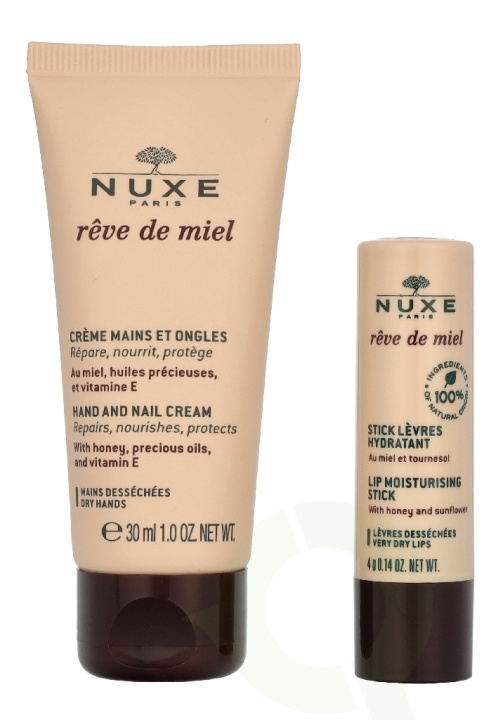 Nuxe Reve De Miel Set 34 ml Hand & Nail Cream 30ml/Lip Moisturizing Stick 4g in the group BEAUTY & HEALTH / Manicure / Pedicure / Hand Creams at TP E-commerce Nordic AB (D32732)