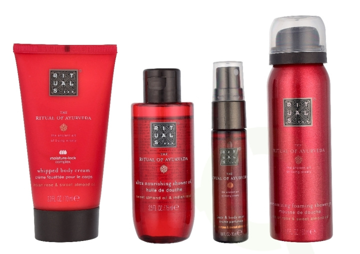 Rituals Ayurveda Small Giftset 215 ml Shower Oil 75ml/Foaming Shower Gel 50ml/Hair & Body Mist 20ml/Body Cream 70ml in the group BEAUTY & HEALTH / Gift sets / Gift sets for her at TP E-commerce Nordic AB (D32808)