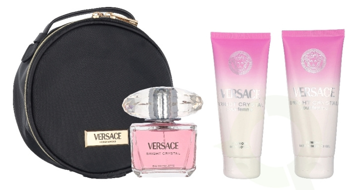 Versace Bright Crystal Giftset 290 ml Edt Spray 90ml/Body Lotion 100ml/Shower Gel 100ml/Pouch in the group BEAUTY & HEALTH / Gift sets / Gift sets for her at TP E-commerce Nordic AB (D32816)