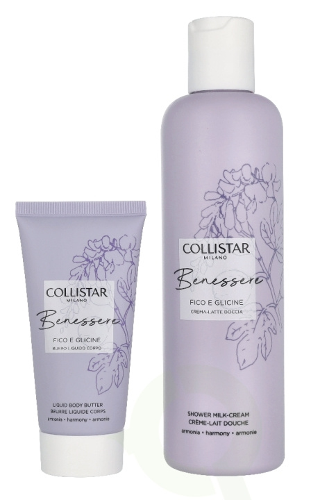 Collistar Benessere Fig And Wisteria Set 300 ml Shower Cream Milk 250 ml / Melting Body Butter 50 ml in the group BEAUTY & HEALTH / Skin care / Body health / Bath & Shower gels at TP E-commerce Nordic AB (D32835)
