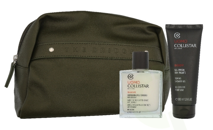 Collistar Uomo Set 200 ml Aftershave Sensitive Skin 100 ml / Mini Toning Shower Gel 100 ml / Pouch in the group BEAUTY & HEALTH / Skin care / Body health / Bath & Shower gels at TP E-commerce Nordic AB (D32836)
