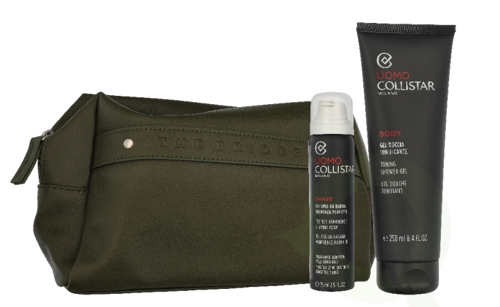 Collistar Uomo Set 325 ml Toning Shower Gel 250 ml / Mini Perfect-Adherence Shaving Foam 75 ml / Pouch in the group BEAUTY & HEALTH / Skin care / Face at TP E-commerce Nordic AB (D32838)