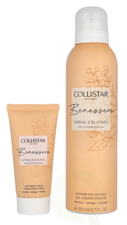 Collistar Benessere Neroli And Helichrysum Set 250 ml Mousse Gel 200 ml/Soft Body Cream 50 ml in the group BEAUTY & HEALTH / Skin care / Body health / Body lotion at TP E-commerce Nordic AB (D32840)