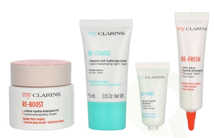 Clarins My Clarins Set 95 ml Cream 50ml/Eye De-Puffer 15ml/Sleep Mask 15ml/Cleansing Gel 15ml in the group BEAUTY & HEALTH / Skin care / Face at TP E-commerce Nordic AB (D32943)