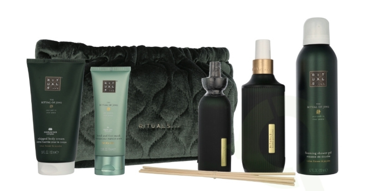 Rituals Jing Large Giftset 690 ml Home Perfume 200ml/Body Cream 150ml/Foaming Shower Gel 200ml/Mini Fragrance Sticks 70ml/Night Hand & Foot Mask 70ml in the group BEAUTY & HEALTH / Gift sets / Gift sets for her at TP E-commerce Nordic AB (D33050)