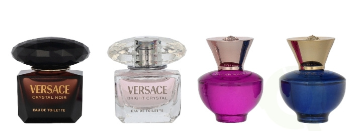 Versace Miniatures Set Women 20 ml 4x5ml - Crystal Noir Edt/Bright Crystal Edt/Dylan Purple Edp/Dylan Blue Edp in the group BEAUTY & HEALTH / Gift sets / Gift sets for her at TP E-commerce Nordic AB (D33118)