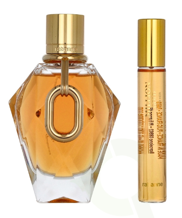 Paco Rabanne Million Gold For Her Giftset 110 ml Edp Spray 90ml/Edp Spray 20ml in the group BEAUTY & HEALTH / Fragrance & Perfume / Perfumes / Perfume for her at TP E-commerce Nordic AB (D33389)