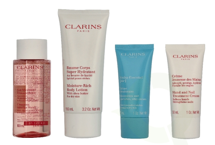Clarins Head-To-Toe Moisturizing Essentials Set 228 ml Lotion 100ml/ Cream 30ml/Cleanser 50ml/Balm 15ml/Cream 30ml/Gel 3ml/Bag in the group BEAUTY & HEALTH / Skin care / Face at TP E-commerce Nordic AB (D33427)