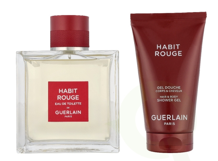 Guerlain Habit Rouge Giftset 175 ml Edt Spray 100ml/Shower Gel 75ml in the group BEAUTY & HEALTH / Fragrance & Perfume / Perfumes / Perfume for him at TP E-commerce Nordic AB (D33505)