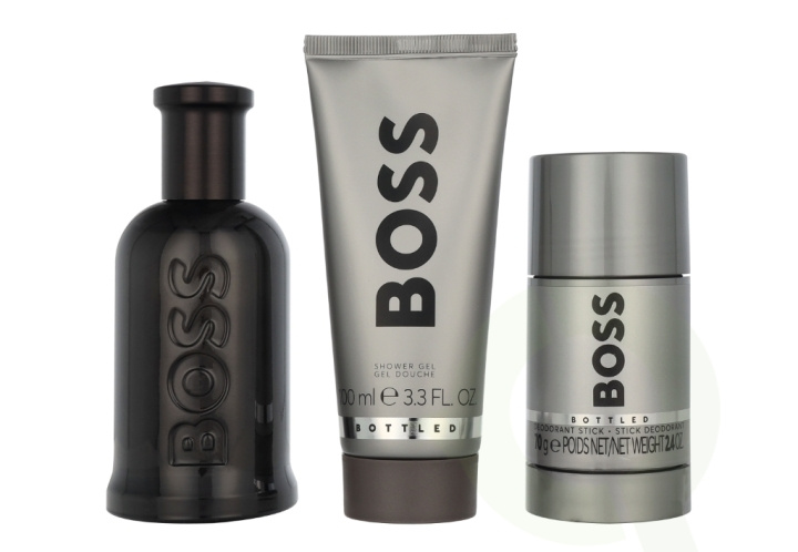 Hugo Boss Bottled Parfum Giftset 275 ml Edp Spray 100ml/Shower Gel 100ml/Deo Stick 75ml in the group BEAUTY & HEALTH / Fragrance & Perfume / Perfumes / Perfume for him at TP E-commerce Nordic AB (D33561)
