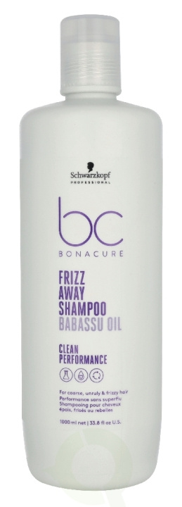 Schwarzkopf Bonacure Frizz Away Shampoo 1000 ml For Coarse, Unruly & Frizzy Hair in the group BEAUTY & HEALTH / Hair & Styling / Hair care / Schampoo at TP E-commerce Nordic AB (D33717)