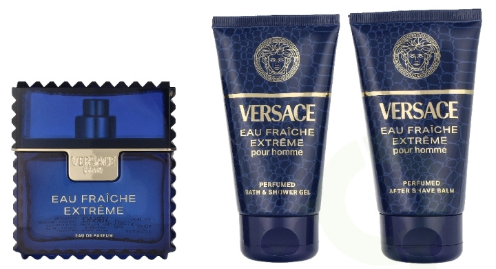 Versace Eau Fraiche Extreme Giftset 150 ml Edp Spray 50ml/Bath & Shower Gel 50ml/Aftershave Balm 50ml in the group BEAUTY & HEALTH / Gift sets / Gift sets for him at TP E-commerce Nordic AB (D33821)