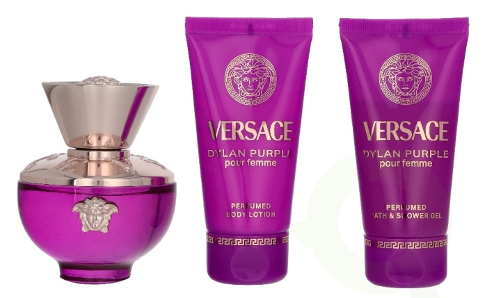Versace Dylan Purple Giftset 150 ml Edp Spray 50ml/Bath & Shower Gel 50ml/Body Lotion 50ml in the group BEAUTY & HEALTH / Fragrance & Perfume / Perfumes / Perfume for her at TP E-commerce Nordic AB (D33822)