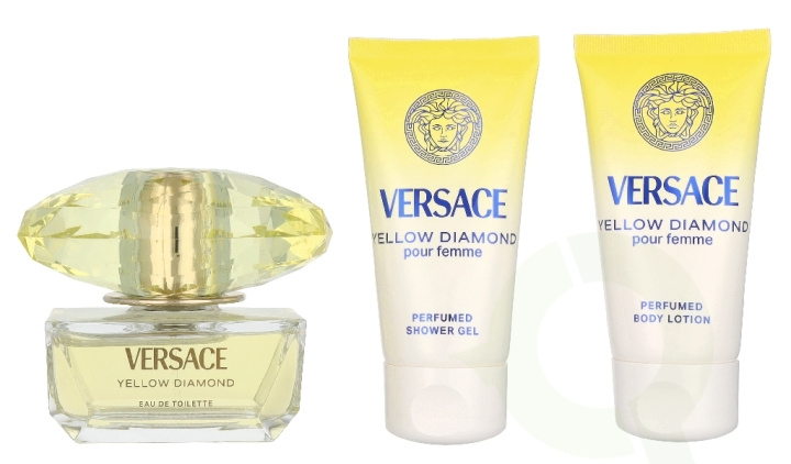 Versace Yellow Diamond Giftset 150 ml Edt Spray 50ml/Bath & Shower Gel 50ml/Body Lotion 50ml in the group BEAUTY & HEALTH / Gift sets / Gift sets for her at TP E-commerce Nordic AB (D33828)