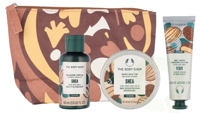 The Body Shop G2 Beauty Bag Shea Giftset 140 ml Shower Gel 60ml/Body Butter 50ml/Hand Balm 30ml in the group BEAUTY & HEALTH / Gift sets / Gift sets for her at TP E-commerce Nordic AB (D33894)