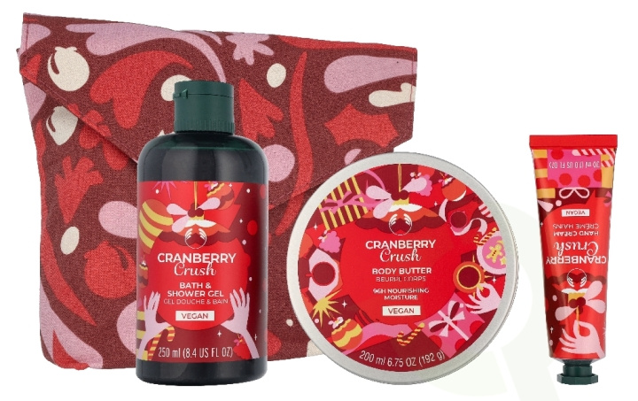 The Body Shop G3 Cranberry Essentials Giftset 580 ml Shower Gel 250ml/Body Yogurt 200ml/Hand Cream 30ml/Soap Bar 100g/Bath Lily in the group BEAUTY & HEALTH / Gift sets / Gift sets for her at TP E-commerce Nordic AB (D33906)