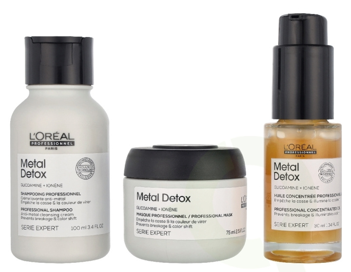 L\'Oreal Serie Expert Metal Detox Set 205 ml Shampoo 100ml/Mask 75ml/Oil 30ml in the group BEAUTY & HEALTH / Skin care / Body health / Bath & Shower gels at TP E-commerce Nordic AB (D33966)