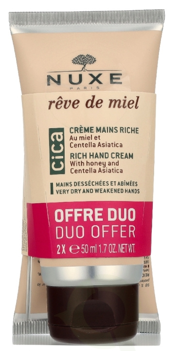 Nuxe Reve De Miel Cica Hand Cream Duo Set 100 ml 2 x 50ml in the group BEAUTY & HEALTH / Manicure / Pedicure / Hand Creams at TP E-commerce Nordic AB (D34172)