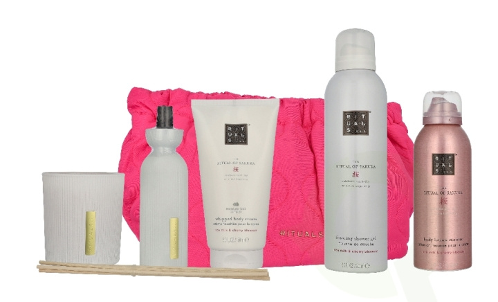 Rituals Sakura Set 710 ml Scented Candle 140gr/Foaming Shower Gel 200ml/Body Cream 150ml/Body Lotion Mousse 150ml/Mini Fragrance Sticks 70ml in the group BEAUTY & HEALTH / Gift sets / Gift sets for her at TP E-commerce Nordic AB (D34228)