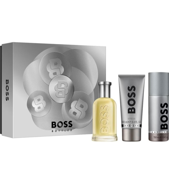 Hugo Boss Giftset Hugo Boss Bottled Edt 100ml + Shower Gel 100ml + Deospray 150ml in the group BEAUTY & HEALTH / Gift sets / Gift sets for him at TP E-commerce Nordic AB (D34281)