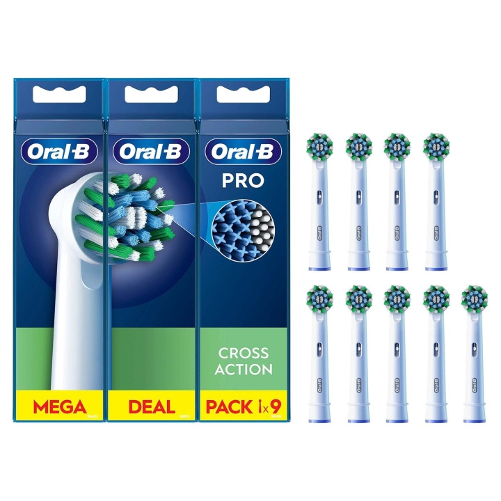 Oral B Borsthuvud Cross Action 3+3+3st in the group BEAUTY & HEALTH / Oral care / Accessories for electric toothbrushes at TP E-commerce Nordic AB (D34344)