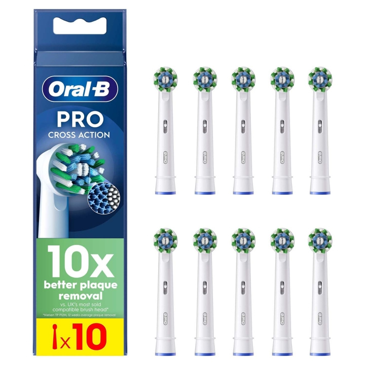 Oral B Borsthuvud CrossAction 10st in the group BEAUTY & HEALTH / Oral care / Accessories for electric toothbrushes at TP E-commerce Nordic AB (D34345)