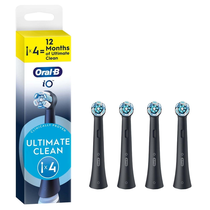 Oral B Borsthuvud iO Ultimate Clean Black 4st in the group BEAUTY & HEALTH / Oral care / Accessories for electric toothbrushes at TP E-commerce Nordic AB (D34351)