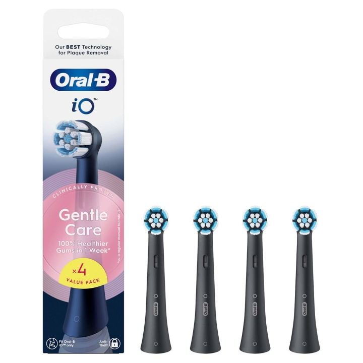 Oral B Borsthuvud iO Gentle Care Black 4st in the group BEAUTY & HEALTH / Oral care / Accessories for electric toothbrushes at TP E-commerce Nordic AB (D34354)