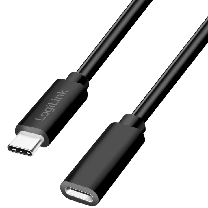 LogiLink USB-C Förlängningskabel 60W 3m Svart in the group COMPUTERS & PERIPHERALS / Computer cables / USB / USB-C at TP E-commerce Nordic AB (D34368)