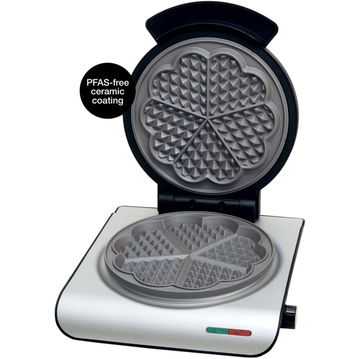 Åviken Våffeljärn 907.2 Keramiskt, Silver in the group HOME, HOUSEHOLD & GARDEN / Household appliances / Waffle irons at TP E-commerce Nordic AB (D34425)