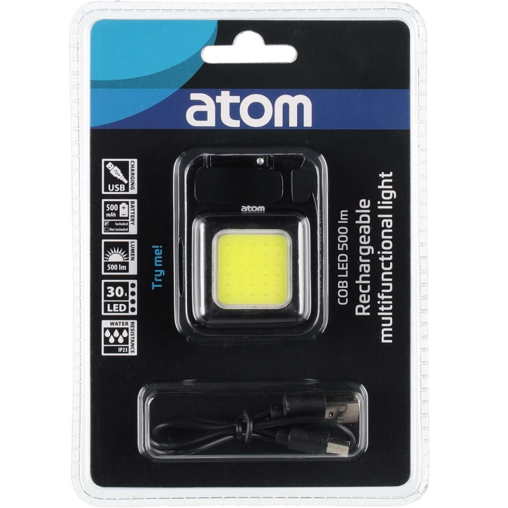 Atom Multifunktionslampa - Laddbar COB 30 LED Super 500 lm in the group Sport, leisure & Hobby / Flashlights & Head lamps / Headlamps at TP E-commerce Nordic AB (D34489)