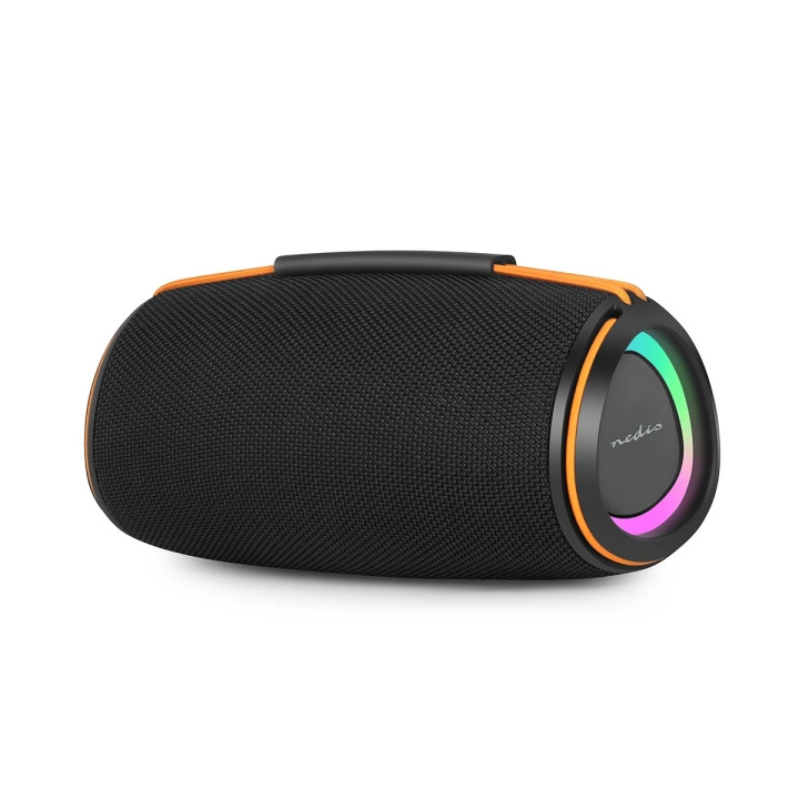 Nedis Bluetooth® Speaker | 360 min | Handheld Design | 60 W | Stereo | Home / Outdoor / Portable | Linkable | Black / Orange in the group HOME ELECTRONICS / Audio & Picture / Speakers & accessories / Bluetooth Speakers at TP E-commerce Nordic AB (D34505)