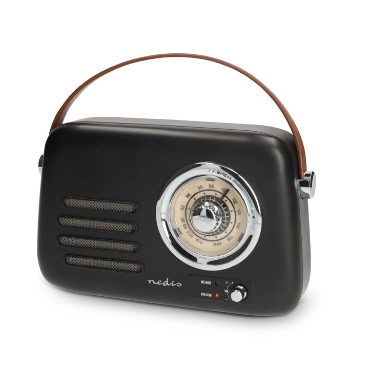 Nedis FM Radio | Portable Design | Bluetooth® / FM | Accu Powered / USB Powered | Analogue | 10 W | Bluetooth® | Black in the group HOME ELECTRONICS / Audio & Picture / Speakers & accessories / Bluetooth Speakers at TP E-commerce Nordic AB (D34506)