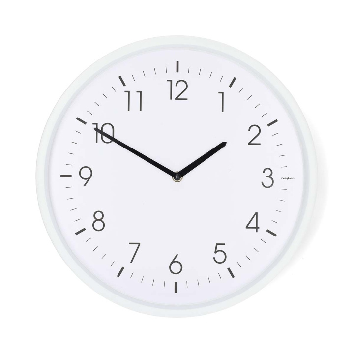Nedis Wall Clock | Diameter: 360 mm | ABS | Silent movement | White in the group HOME, HOUSEHOLD & GARDEN / Watches & Counters / Wall clocks at TP E-commerce Nordic AB (D34507)