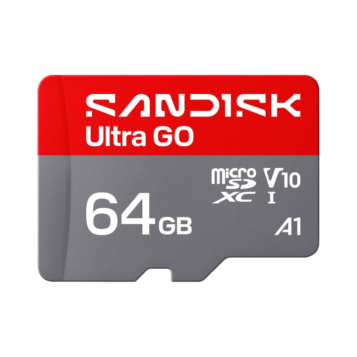 SanDisk MicroSD Ultra GO 64GB 140MB/s C10 UHS U1 A1 in the group HOME ELECTRONICS / Storage media / Memory cards / SD/SDHC/SDXC at TP E-commerce Nordic AB (D34843)