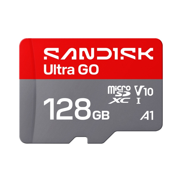 SanDisk MicroSD Ultra GO 128GB 190MB/s C10 UHS U1 A1 in the group HOME ELECTRONICS / Storage media / Memory cards / SD/SDHC/SDXC at TP E-commerce Nordic AB (D34844)