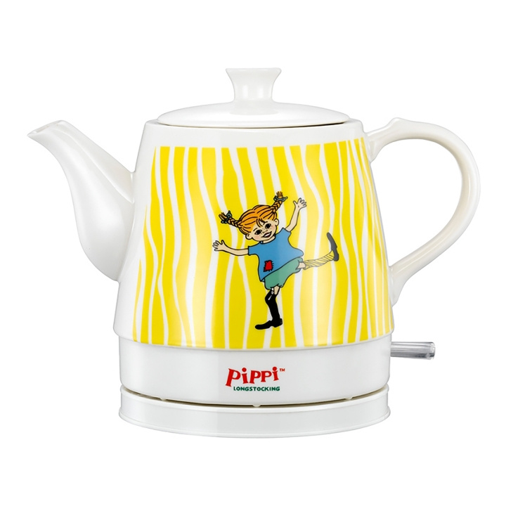 Pippi Longstocking Ceramic Kettle - 0.8 Litre - Happy Pippi Design in the group HOME, HOUSEHOLD & GARDEN / Household appliances / Water & Juice / Kettles at TP E-commerce Nordic AB (D34849)