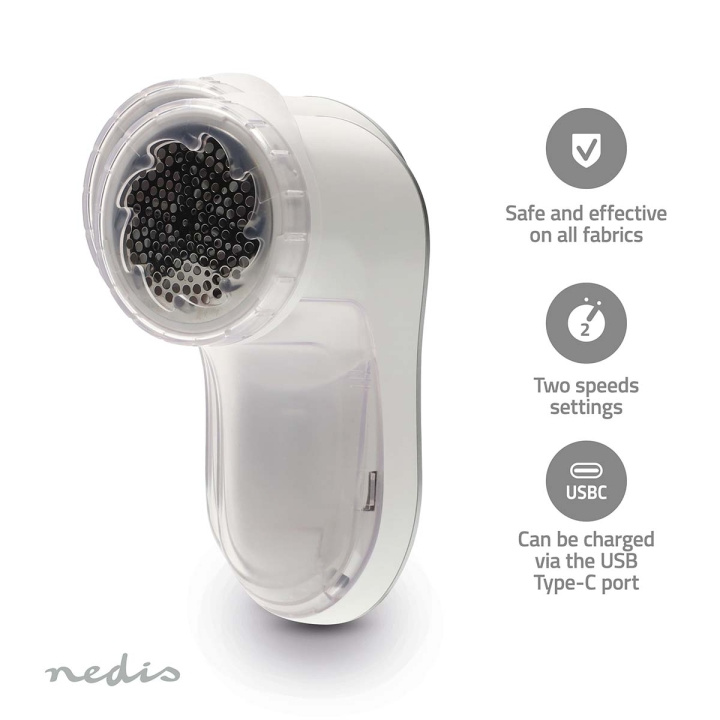 Nedis Fuzz Remover | Built-In Lithium-Ion | Clothes / Textile | White in the group Sport, leisure & Hobby / Fun stuff / Smart home at TP E-commerce Nordic AB (D34854)