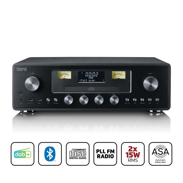 imperial DAB+/FM Radio with CD Player, USB, Bluetooth and ASA function in the group HOME ELECTRONICS / Audio & Picture / Home cinema, Hifi & Portable / Radio & Alarm clocks / Radio at TP E-commerce Nordic AB (D34884)