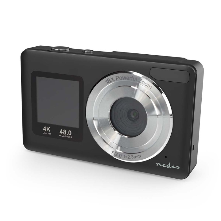Nedis Digital Photo Camera | Dual Screen | 48 MPixel | 4K@30fps | 5 MPixel CMOS | Black in the group HOME ELECTRONICS / Photo & Video / Cameras at TP E-commerce Nordic AB (D34928)