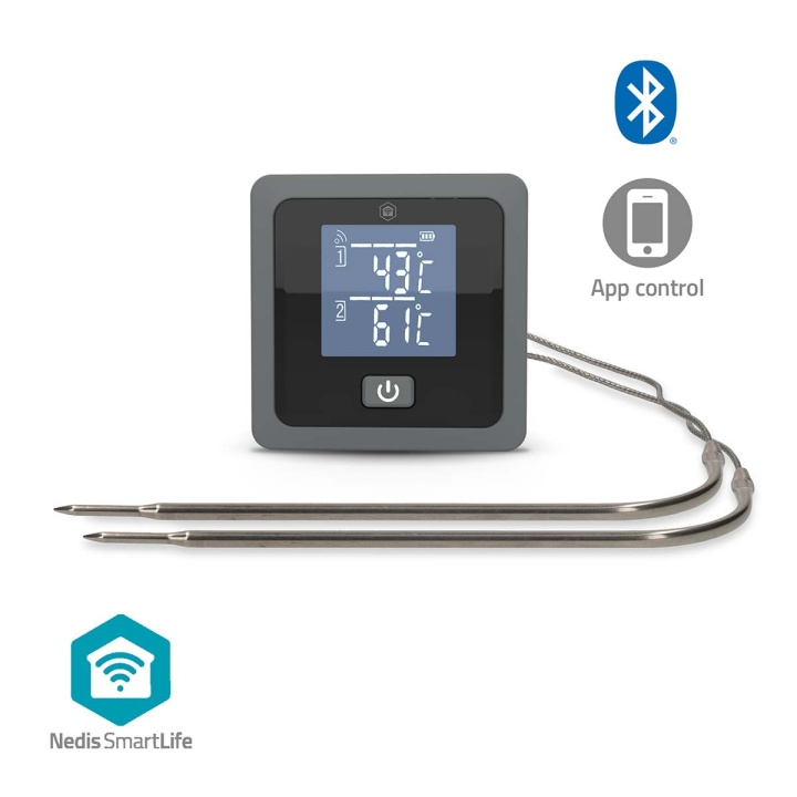 Nedis SmartLife Meat Thermometer | Bluetooth | 2 Probes in the group Sport, leisure & Hobby / Outdoor recreation / Thermoses & Water Bottles at TP E-commerce Nordic AB (D34932)