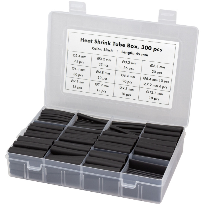 LogiLink Krympslangar 300-pack 45mm långa Svart in the group HOME ELECTRONICS / Cables & Adapters / Kable management at TP E-commerce Nordic AB (D34996)