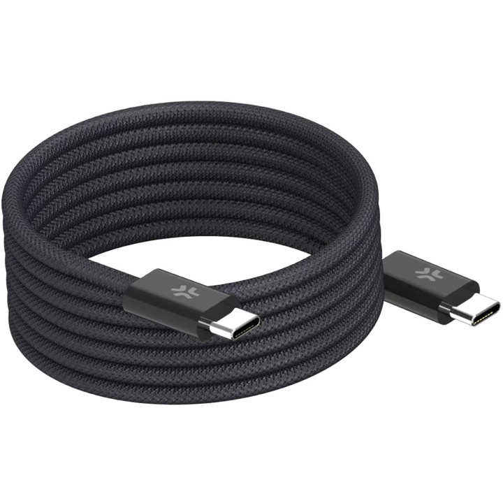 Celly USB-C Kabel 60W Magnetisk Flätad 2m Svart in the group COMPUTERS & PERIPHERALS / Computer cables / USB / USB-C at TP E-commerce Nordic AB (D35022)